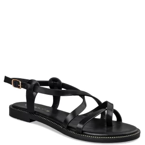 Envie shoes Γυναικεία Πέδιλα Φλάτ E96-19055-34 Μαύρο