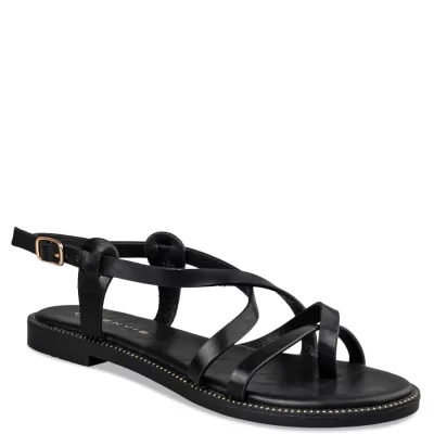 Envie shoes Γυναικεία Πέδιλα Φλάτ E96-19055-34 Μαύρο