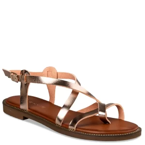 Envie shoes Γυναικεία Πέδιλα Φλάτ E96-19055-13 Ρόζ Χρυσό