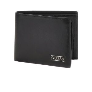 GUESS Αντρικά Πορτοφόλια New Boston SMNEBRLEA24-blk Μαύρο