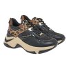 Renato Garini Γυναικεία Παπούτσια Sneakers 164-19R Μαύρο Λεοπάρ Μπρονζέ V119R16440T7