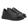 Renato Garini Γυναικεία Παπούτσια Sneakers 258-19R Μαύρο Βερνί Πλατίνα V119R25827E4
