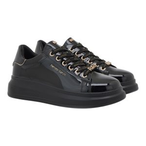 Renato Garini Γυναικεία Παπούτσια Sneakers 258-19R Μαύρο Βερνί Πλατίνα V119R25827E4
