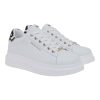 Renato Garini Γυναικεία Παπούτσια Sneakers 458-19R Λευκό Ανιμάλ Στάμπα Πόνυ V119R45821R6