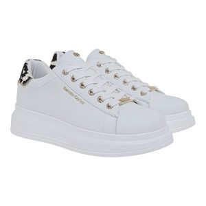 Renato Garini Γυναικεία Παπούτσια Sneakers 458-19R Λευκό Ανιμάλ Στάμπα Πόνυ V119R45821R6