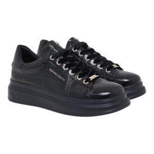 Renato Garini Γυναικεία Παπούτσια Sneakers 458-19R Μαύρο Κροκό V119R4582A76