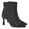 Exe Shoes Γυναικεία Μποτάκια 700-222  Μαύρο Καστόρι Μαύρο Στράς  V37002224A93