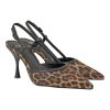 Exe Shoes Γυναικείες Γόβες 700-834 SLINGBACK Λεοπάρ  V470083458F3  Μαύρο Σπαστό