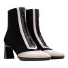 Hispanitas Γυναικεία Mποτάκια Ankle Boot atlanta black-white BHI254186 Μαύρο-Λευκό
