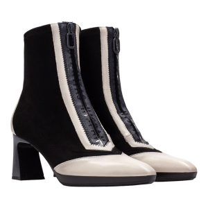 Hispanitas Γυναικεία Mποτάκια Ankle Boot atlanta black-white BHI254186 Μαύρο-Λευκό