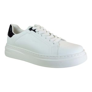 Renato Garini Ανδρικά παπούτσια Sneakers 700-117 Λευκό Μαύρο Κροκό V5700117375