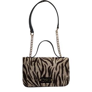 De Raggi Γυναικείες Τσάντες Ωμού-Χειρός Zebra Icon 25923-1201 Μαύρο-Ζεβρά