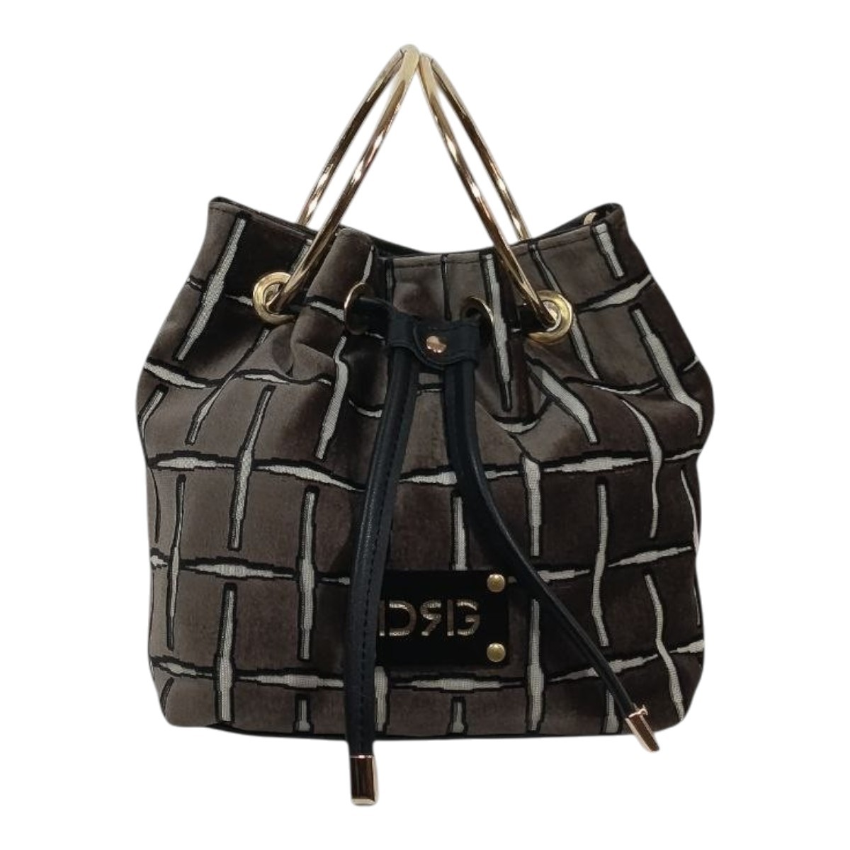 De Raggi Γυναικείες Τσάντες Ωμού-Χειρός Grid Ring 25926-1304 Μαύρο