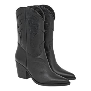 TSAKIRIS MALLAS Shoes Γυναικεία Μπότα Δερμάτινη 100-527 Μαύρο Δέρμα V31005274002