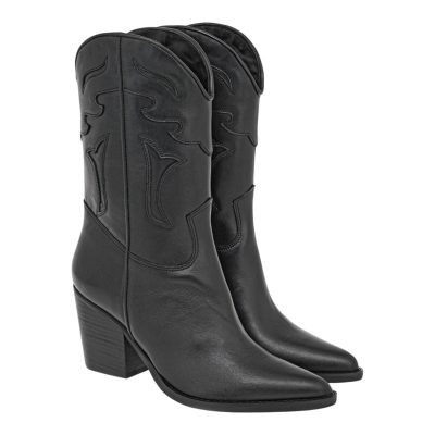 TSAKIRIS MALLAS Shoes Γυναικεία Μπότα Δερμάτινη 100-527 Μαύρο Δέρμα V31005274002