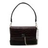 FRNC FRANCESCO Τσάντα Γυναικεία Ώμου 5901 BRD Μπορντώ Κροκό