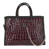 FRNC FRANCESCO Τσάντα Γυναικεία Χειρός-Ώμου 5902 BRD Μπορντώ Κροκό