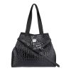FRNC FRANCESCO Τσάντα Γυναικεία Ώμου 5925 BLK Μαύρο Κροκό