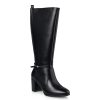Envie Shoes Γυναικεία Μπότα BLOCK MID-HEELED BOOTS V57-22132-34 Μαύρο