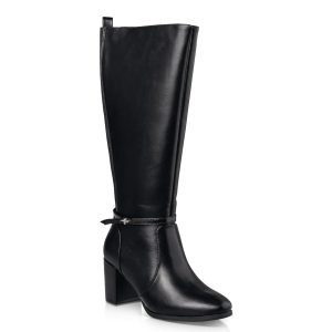 Envie Shoes Γυναικεία Μπότα BLOCK MID-HEELED BOOTS V57-22132-34 Μαύρο