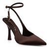 Envie Shoes Γυναικεία Παπούτσια Γόβες POINTY STILETTO PUMPS E02-22081-28 Καφέ Σατέν