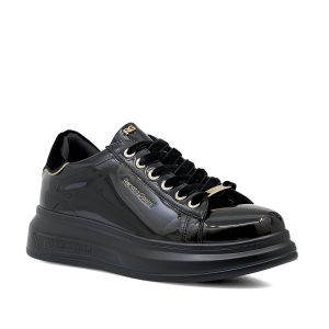 Renato Garini Γυναικεία Παπούτσια Sneakers 258-19R Μαύρο Βερνί Πλατίνα V119R25827E4