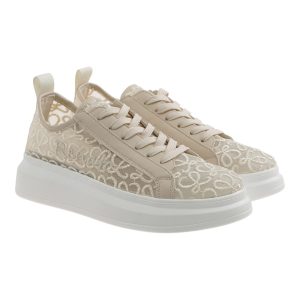 Renato Garini Γυναικεία Παπούτσια Sneakers 180-19R Μπέζ Δαντέλα W119R1802608