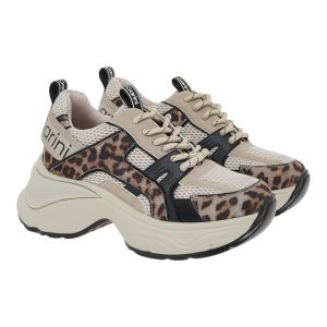 Renato Garini Γυναικεία Παπούτσια Sneakers 245-19R Μπέζ Λεοπάρ W119R2453F42