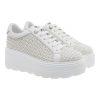 Renato Garini Γυναικεία Παπούτσια Sneakers 269-19R Λευκό Πλέκτο W119R269326M