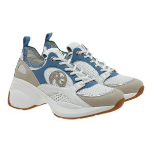 Renato Garini Γυναικεία Παπούτσια Sneakers 650-19R Λευκό Σιέλ W119R6503481