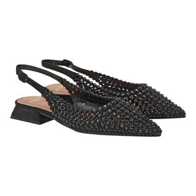 Exe Shoes Γυναικεία Παπούτσια SLINGBACK  HILLLARY-141 700-141 Μαύρο Στράς W47001411171