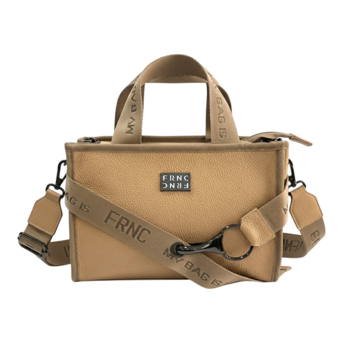 FRNC FRANCESCO Τσάντα Γυναικεία Ώμου-Χιαστί LEATHER CROSS BODY Bags 3761 VKT Μπέζ
