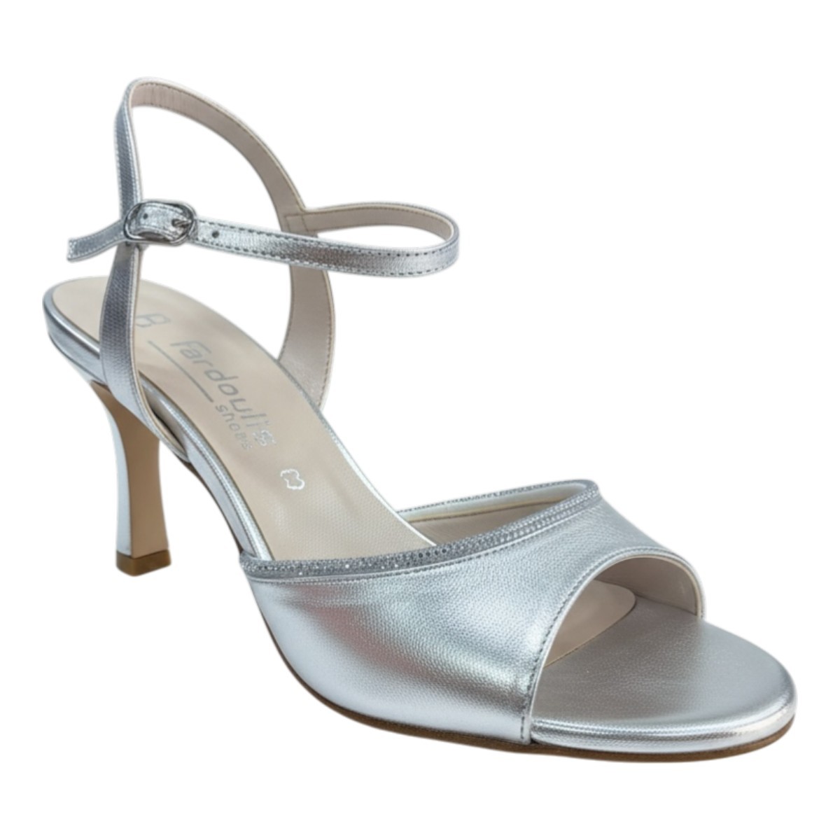 Fardoulis shoes Γυναικεία Παπούτσια Πέδιλα 7717-43 Ασημί Δέρμα