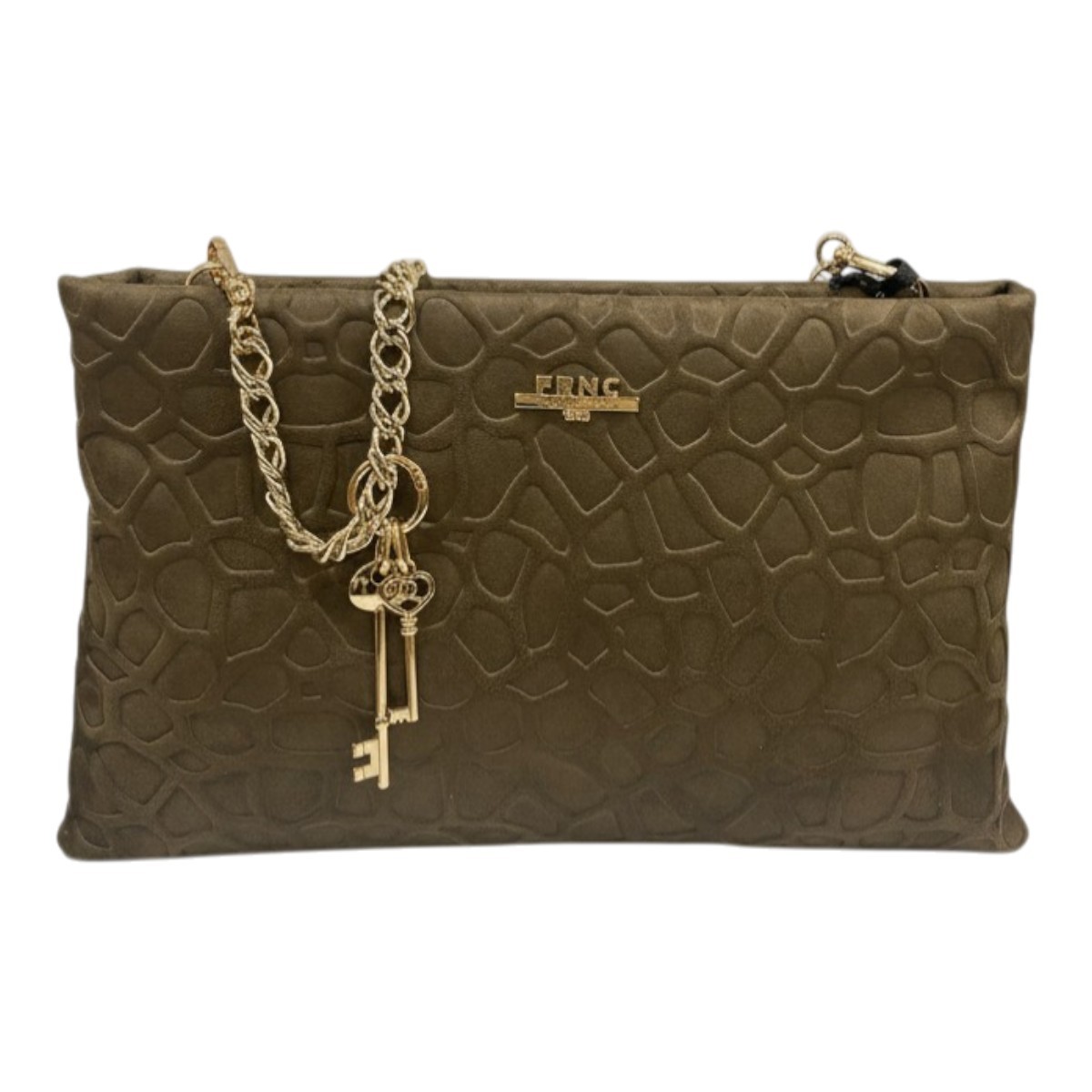 FRNC FRANCESCO Τσάντα Γυναικεία Ώμου 6182 COF Καφέ