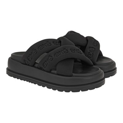 EXE Shoes Γυναικεία Παντόφλας FLATFORMS 03R-121 Μαύρο W403R1213001