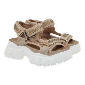 Renato Garini Γυναικεία Πλατφόρμες FLATFORMS 28A-101 Πλατίνα W428A1014L46