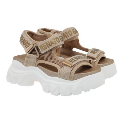 Renato Garini Γυναικεία Πλατφόρμες FLATFORMS 28A-101 Πλατίνα W428A1014L46