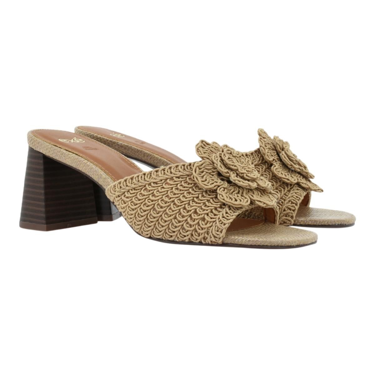 EXE Shoes Πέδιλα Γυναικεία  MULES VENETO-562 700-562 Μπέζ Κροσέ W470056247A7