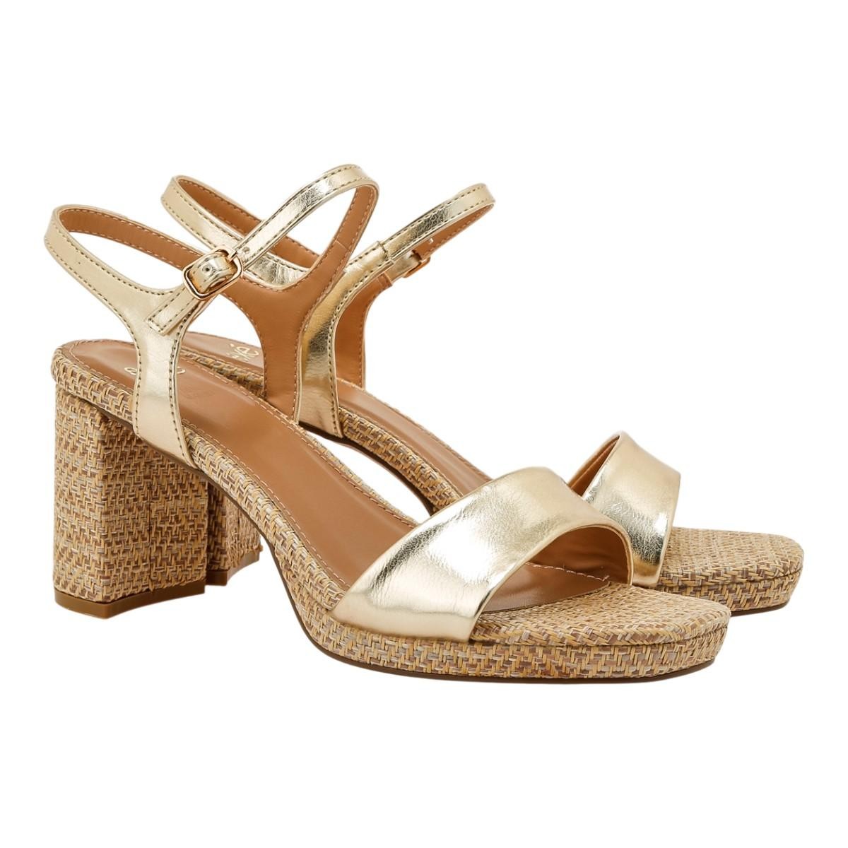 EXE Shoes Πέδιλα Γυναικεία LUISA-755 700--755 Πλατίνα Μπέζ Ψάθα W470075548J4