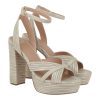 EXE Shoes Πέδιλα Γυναικεία OPHELIA-832A 700-832 Μπέζ Πλατίνα Στάμπα W4700832673Z