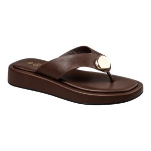 Envie Shoes Γυναικείες Παντόφλες FLATFORM THONG SANDALS E32-23020-28 Καφέ