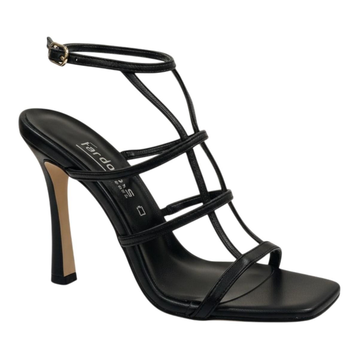 Fardoulis shoes Γυναικεία Παπούτσια Πέδιλα 939-12 Μαύρο Δέρμα