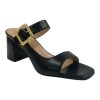 MOURTZI Γυναικεία Δερμάτινα MULES 55/56000 Μαύρο Δέρμα