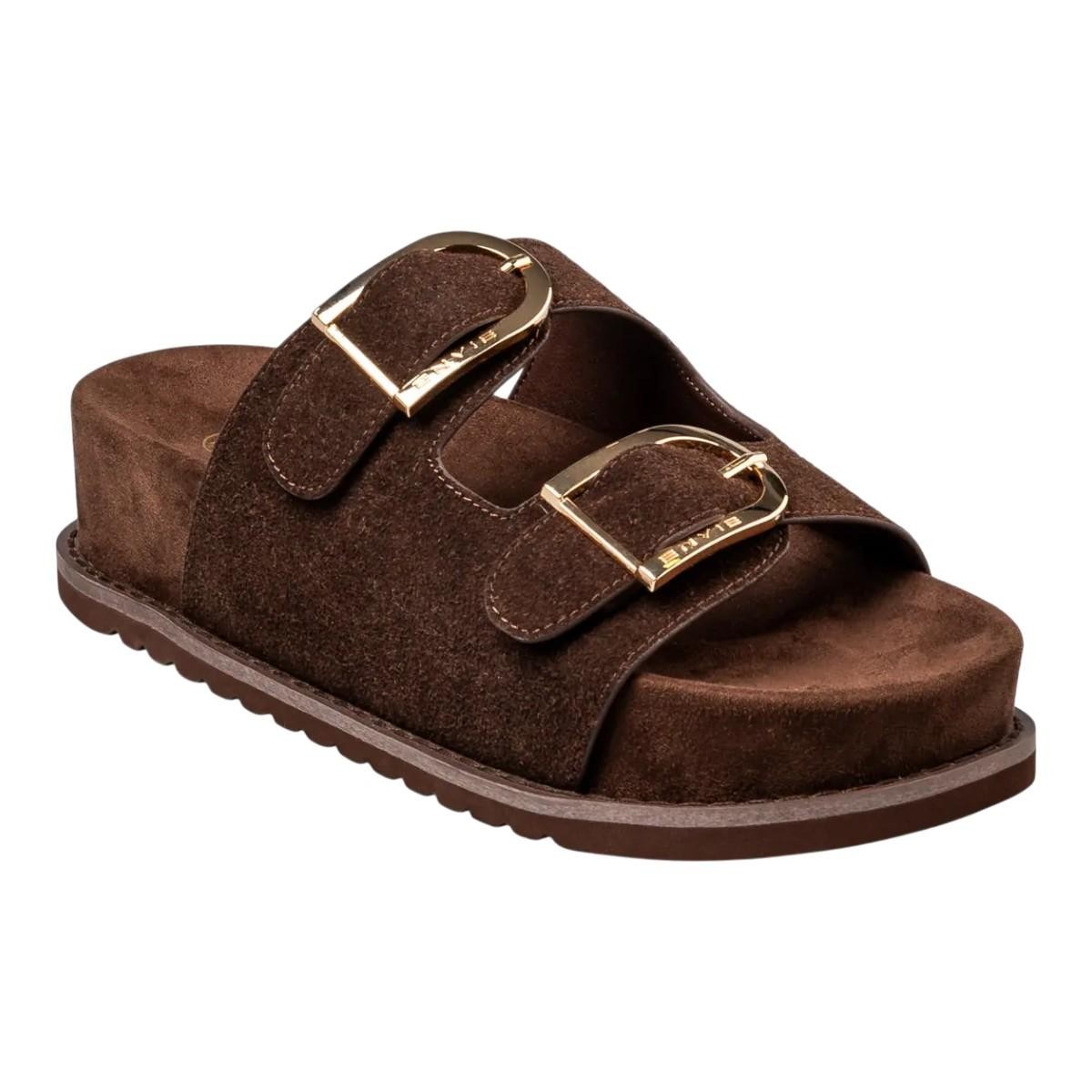 Envie Shoes  Γυναικεία Πέδιλα FLATFORM SANDALS E96-23250-28 Καφέ