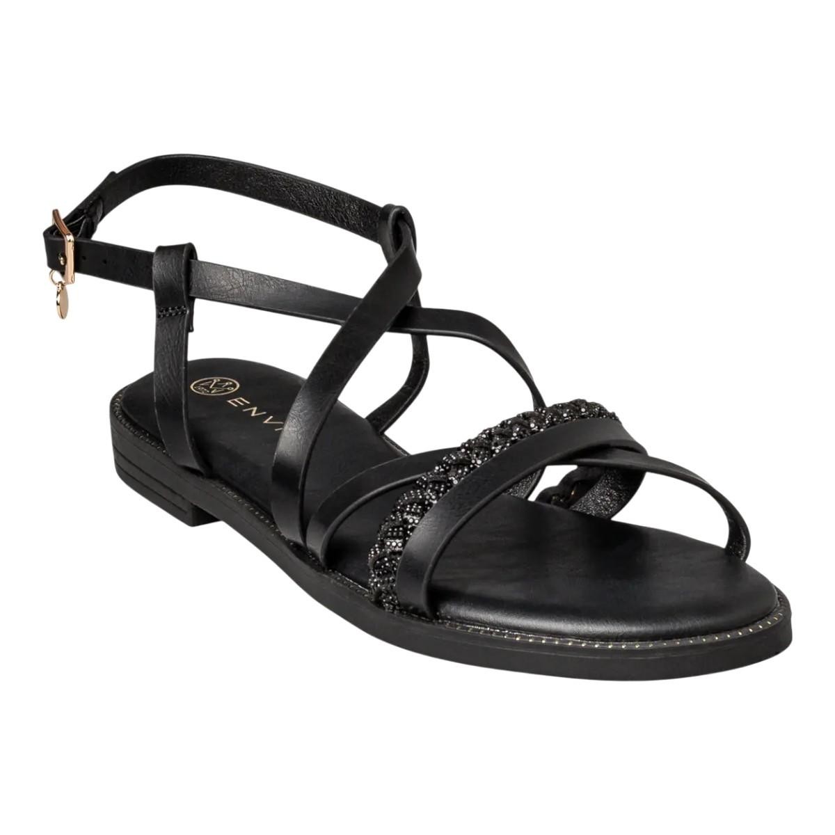 Envie Shoes  Γυναικεία Παπούτσια Πέδιλα FLATS E96-23288-34  Μαύρο
