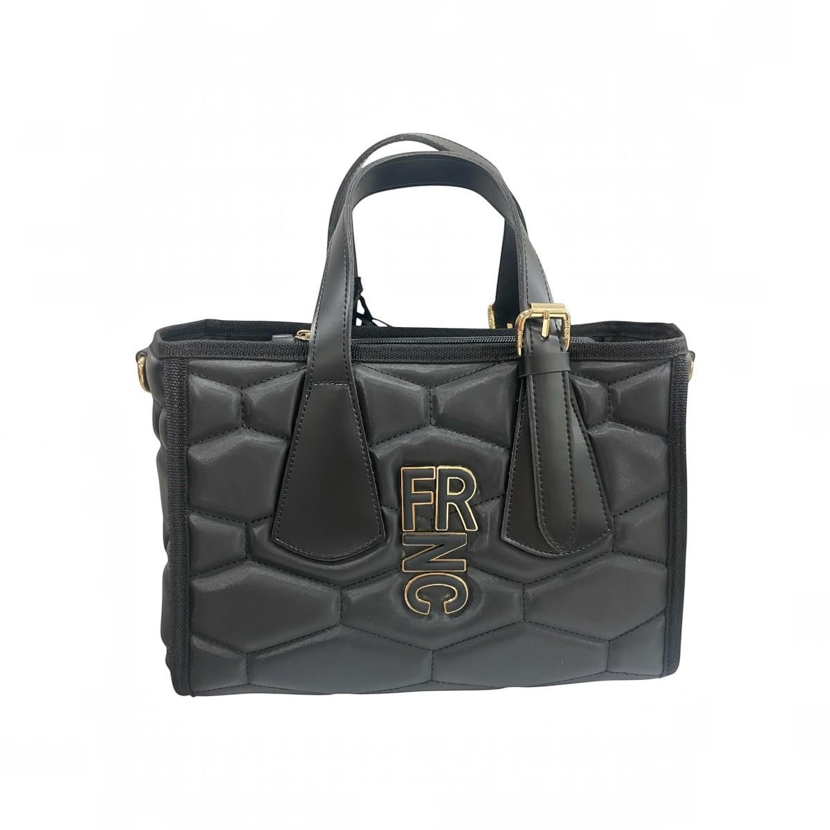 FRNC FRANCESCO Τσάντα Γυναικεία Χειρός-Ώμου ICON TOTE BAG 1445 BLK Μαύρο