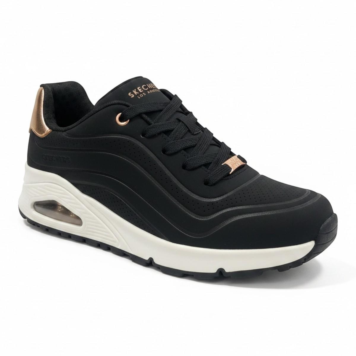 Skechers Γυναικεία Αθλητικά UNO GEN1 SHIMMER WAVE 310286/BLK Μαύρο
