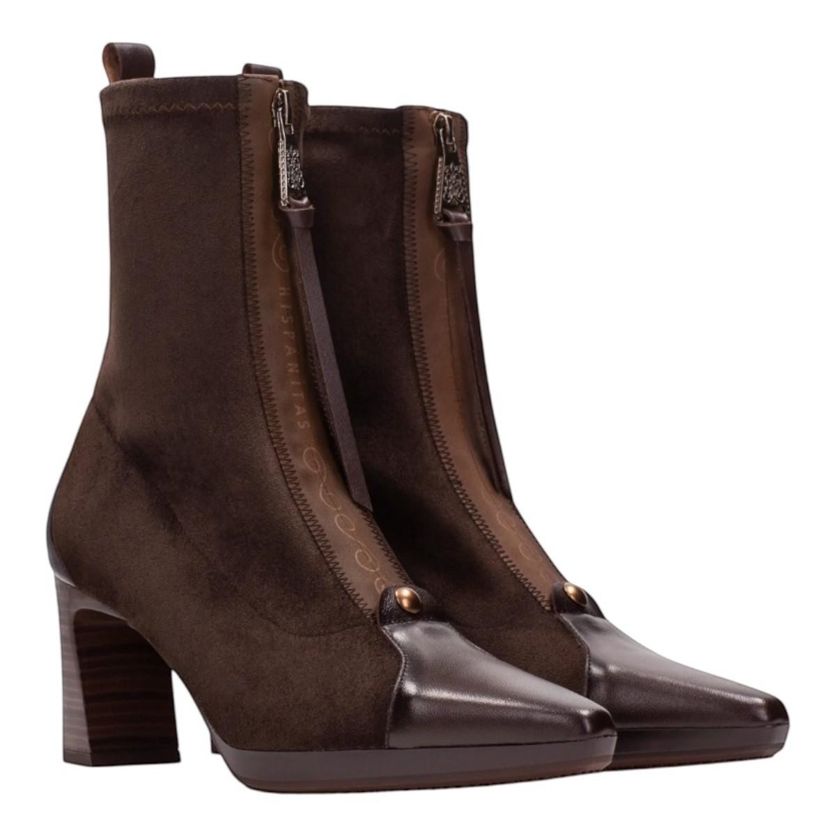 Hispanitas Γυναικεία Mποτάκια Ankle boot bangkok ΗΙ265085-C001 Καφέ