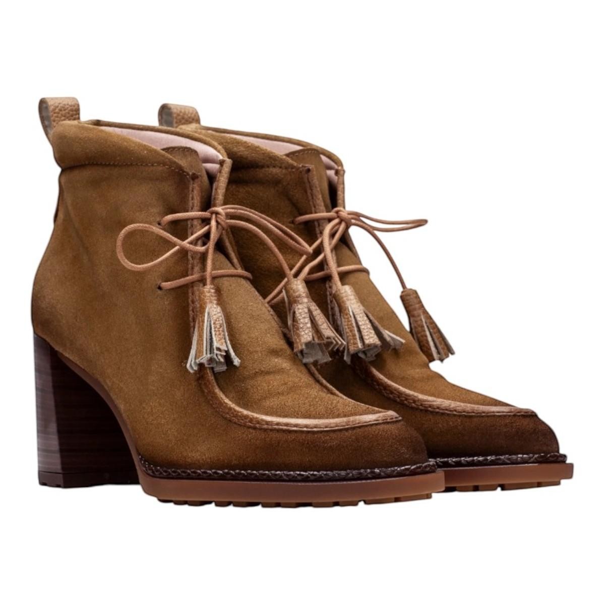 Hispanitas Γυναικεία Mποτάκια Ankle boot alabama HI265065-C002 Ταμπά  Δέρμα
